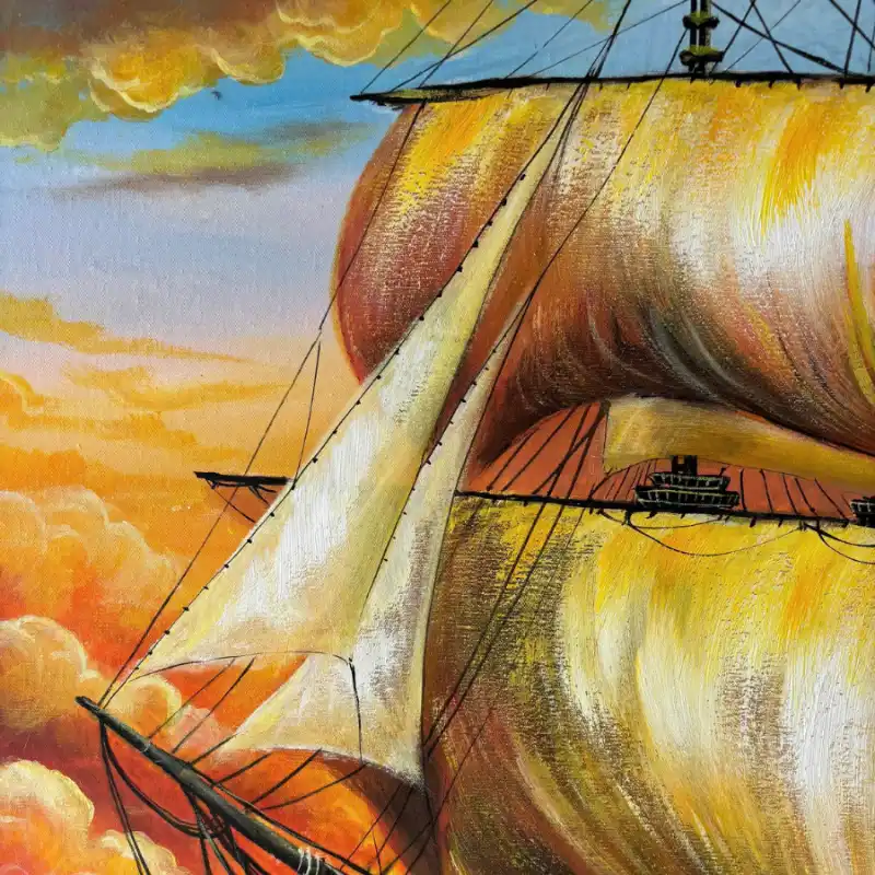 Khung tranh sơn dầu - Hành trình hoàng hôn 3 Khung tranh sơn dầu - Hành trình hoàng hôn