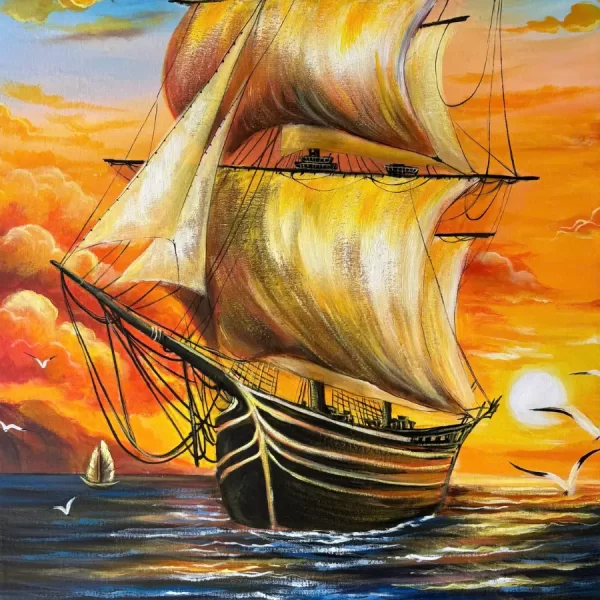Khung tranh sơn dầu - Hành trình hoàng hôn 7 optimized 3 2