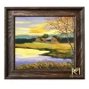 Khung tranh sơn dầu – Chiều thu bên hồ