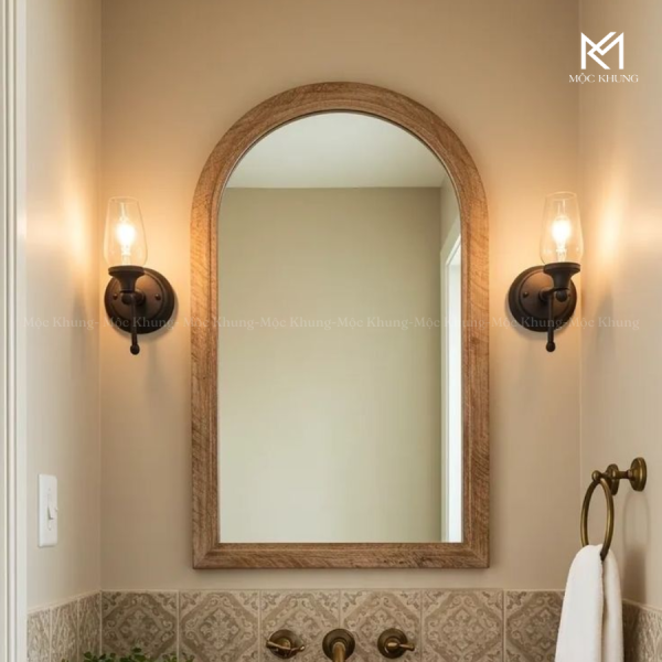 gương treo tường khung gỗ