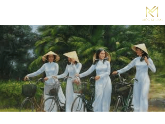 tranh-son-dau-co-gai-mac-ao-dai