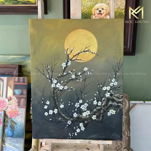 Thanh Mai Nguyệt - Tranh Sơn Dầu Vẽ Tay