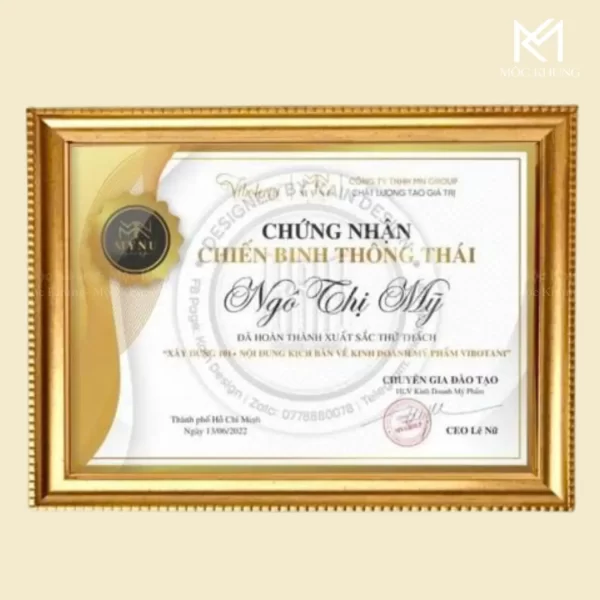 Khung Bằng Khen Chất Liệu Gỗ Tự Nhiên