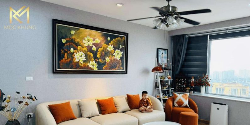 Cách treo khung tranh lớn lên tường