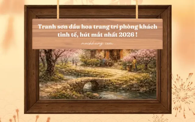 Tranh sơn dầu hoa trang trí phòng khách tinh tế